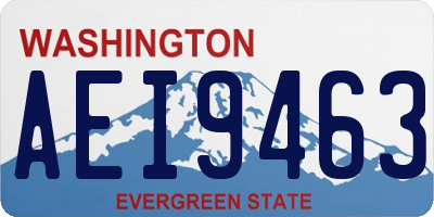 WA license plate AEI9463