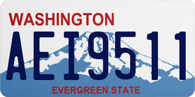 WA license plate AEI9511
