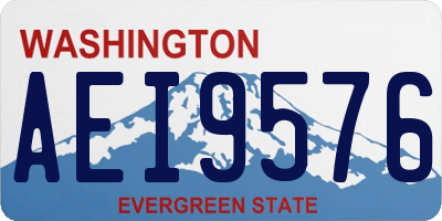 WA license plate AEI9576