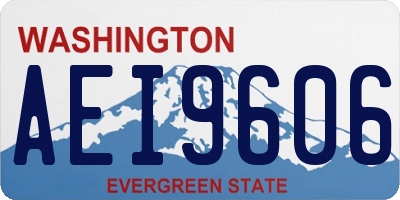 WA license plate AEI9606