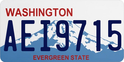 WA license plate AEI9715