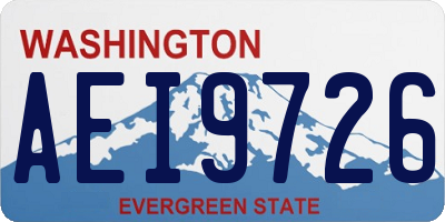 WA license plate AEI9726