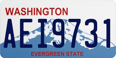 WA license plate AEI9731