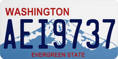 WA license plate AEI9737