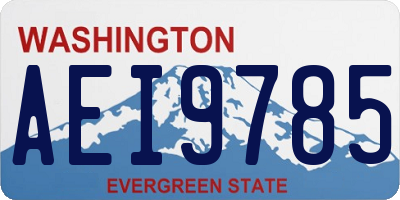 WA license plate AEI9785