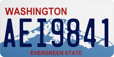 WA license plate AEI9841