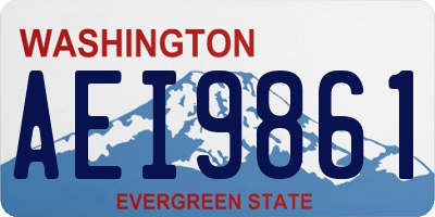WA license plate AEI9861