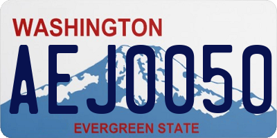 WA license plate AEJ0050