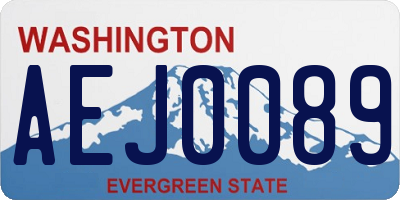 WA license plate AEJ0089