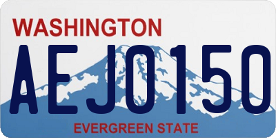 WA license plate AEJ0150