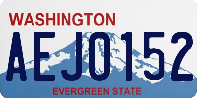 WA license plate AEJ0152