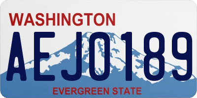 WA license plate AEJ0189