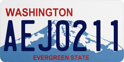 WA license plate AEJ0211