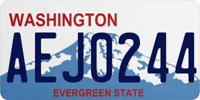 WA license plate AEJ0244