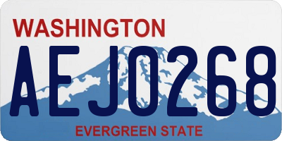 WA license plate AEJ0268