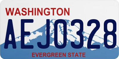 WA license plate AEJ0328