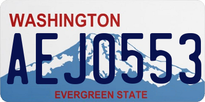 WA license plate AEJ0553