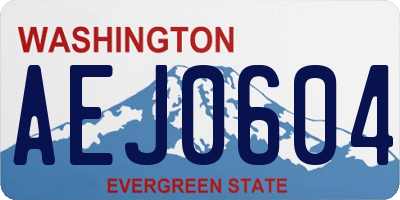WA license plate AEJ0604