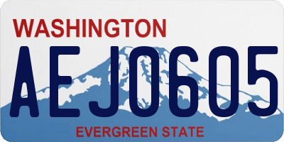 WA license plate AEJ0605