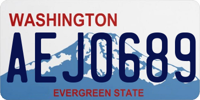 WA license plate AEJ0689