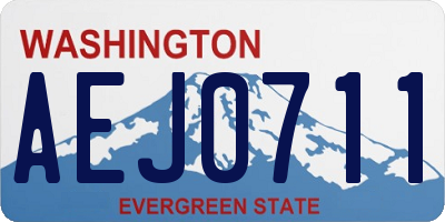 WA license plate AEJ0711
