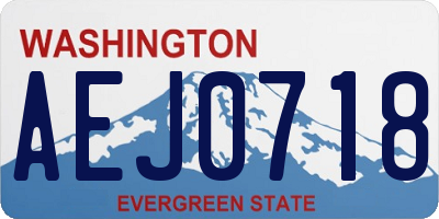 WA license plate AEJ0718