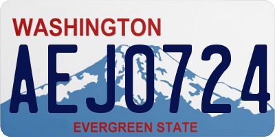 WA license plate AEJ0724