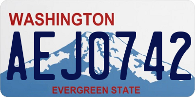WA license plate AEJ0742