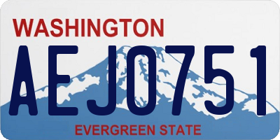 WA license plate AEJ0751