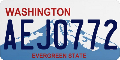 WA license plate AEJ0772