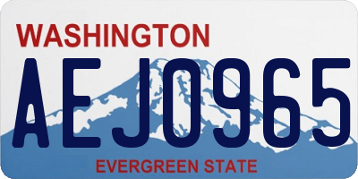 WA license plate AEJ0965