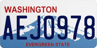 WA license plate AEJ0978