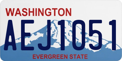 WA license plate AEJ1051