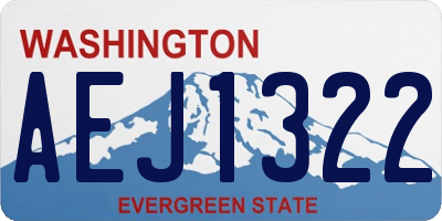 WA license plate AEJ1322