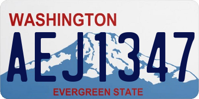 WA license plate AEJ1347