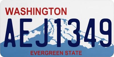 WA license plate AEJ1349