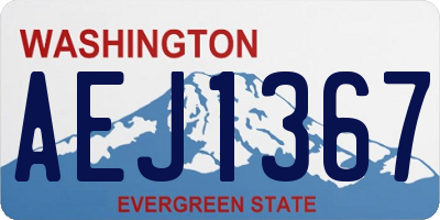 WA license plate AEJ1367