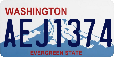 WA license plate AEJ1374
