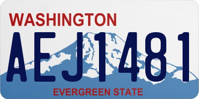 WA license plate AEJ1481
