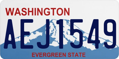 WA license plate AEJ1549