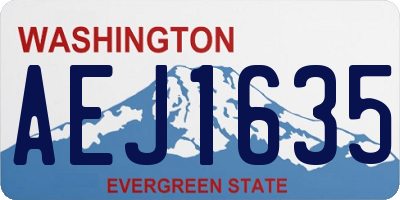 WA license plate AEJ1635