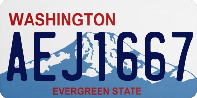 WA license plate AEJ1667