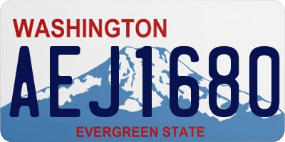 WA license plate AEJ1680