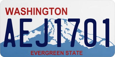 WA license plate AEJ1701