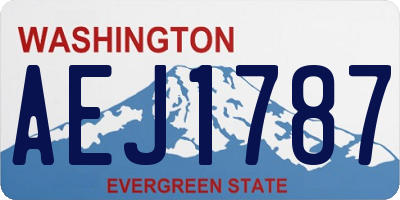 WA license plate AEJ1787