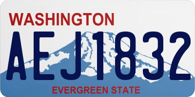 WA license plate AEJ1832