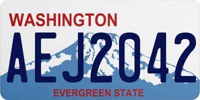 WA license plate AEJ2042