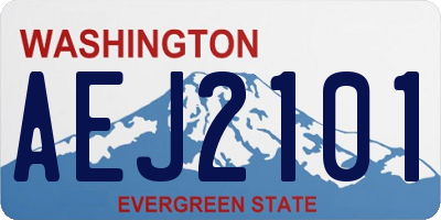 WA license plate AEJ2101