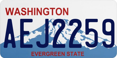 WA license plate AEJ2259