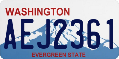 WA license plate AEJ2361